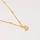 Moon Necklace Mother of Pearl