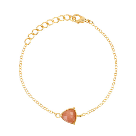 Peach MoonStone Bracelet "Stellar Elegance"