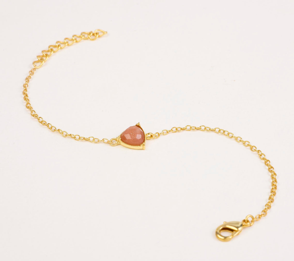 Peach MoonStone Bracelet "Stellar Elegance"