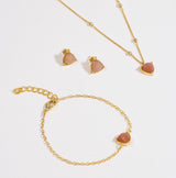 Peach Moonstone Studs Earring "Stellar Elegance"