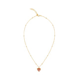 Peach Moonstone Necklace "Stellar Elegance"
