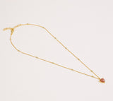 Peach Moonstone Necklace "Stellar Elegance"