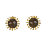 Tiger's Eye Stud Earrings "Stellar Elegance"