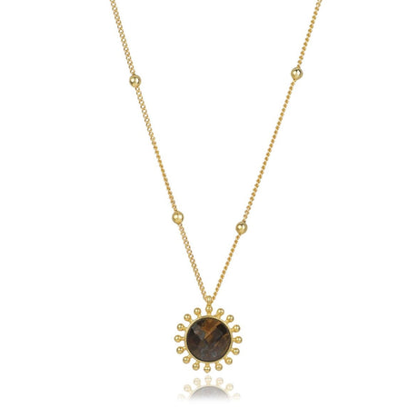 Tiger's Eye Necklace "Stellar Elegance"