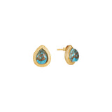 Turquoise Stud Earrings "Stellar Elegance"