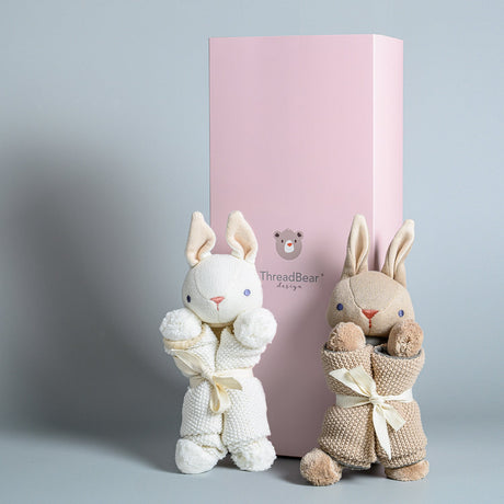 Organic Baby Comforter 2 Pack Set + Gift Box