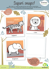 8 Safari Animals Shelf Set