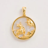 Taurus, Gold Zodiac Pendant