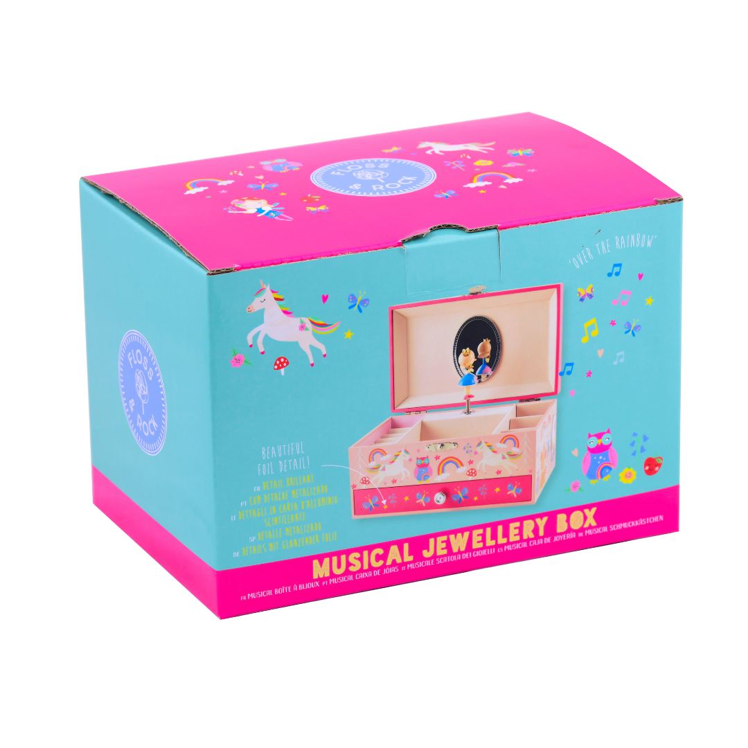 Musical Jewellery Box With Drawer - Rainbow Fairy