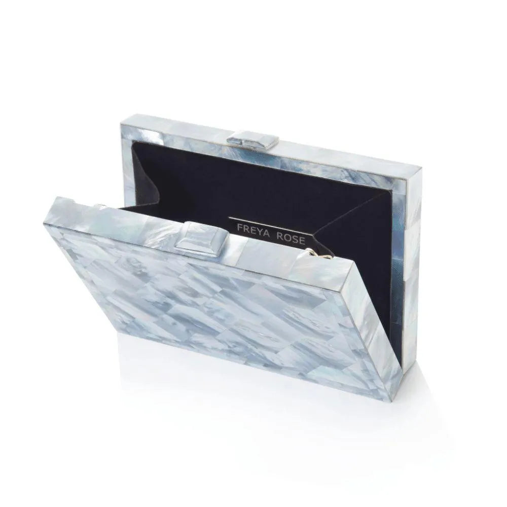 Athena Pale Blue Mother of Pearl Bag