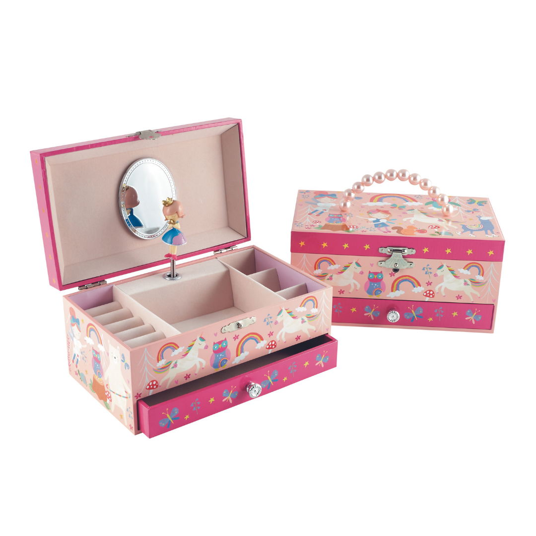 Musical Jewellery Box With Drawer - Rainbow Fairy