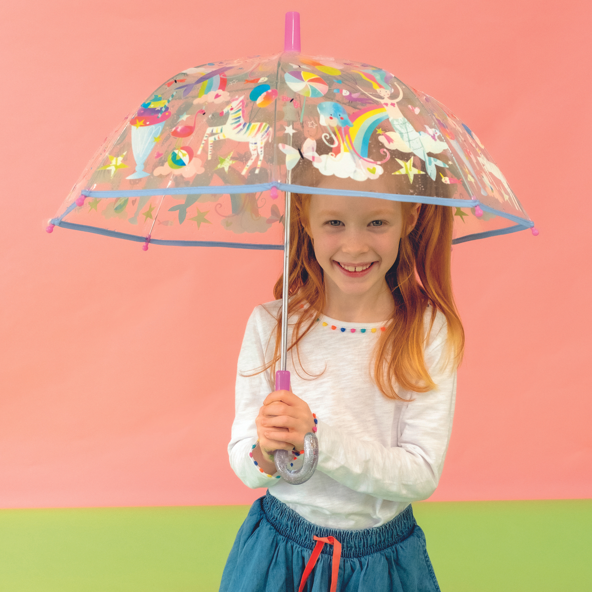 Transparent Colour Changing Umbrella - Fantasy