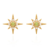 Ursa Birthstone Star Stud Earrings | 18K Gold Plated