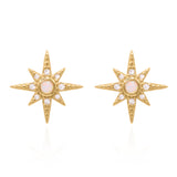Ursa Birthstone Star Stud Earrings | 18K Gold Plated