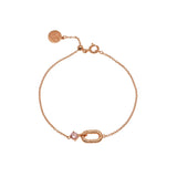 Amelia Antique Oval Bracelet, Pink & Rose Gold