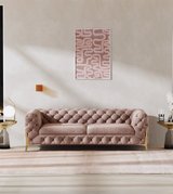 Aaron Two Seater Sofa, Velvet