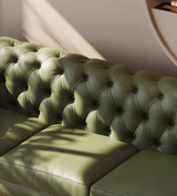 Abbado Chesterfield Three Seater Sofa, Real Leather