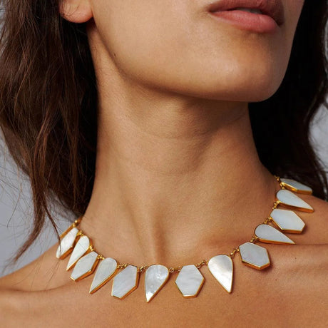 Warrioress Mother of Pearl Necklace