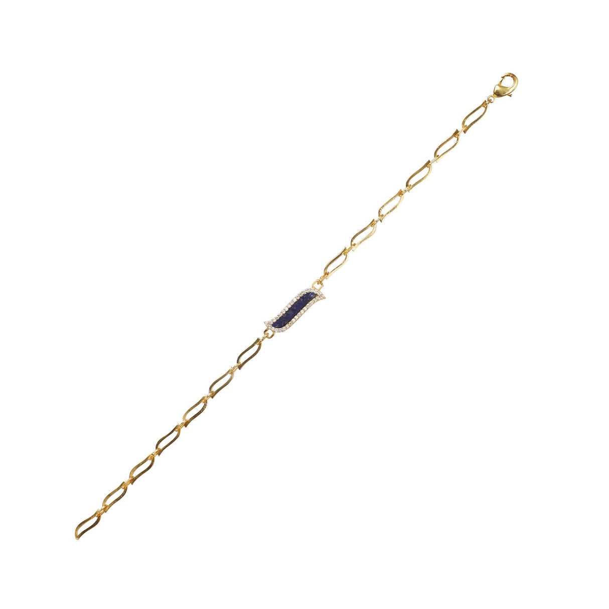 Link Bracelet - Lapis Lazuli "Wave Symphony"