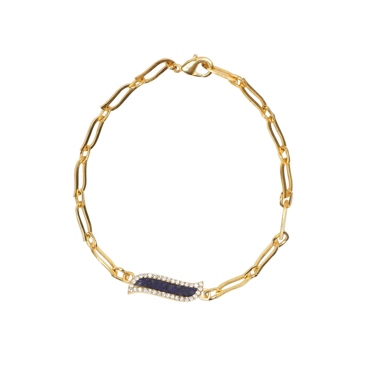 Link Bracelet - Lapis Lazuli "Wave Symphony"