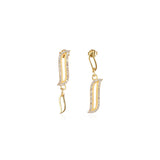 Asymmetric Earrings - Cubic Zirconia "Wave Symphony"
