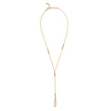 Lariat Necklace - Cubic Zirconia "Wave Symphony"