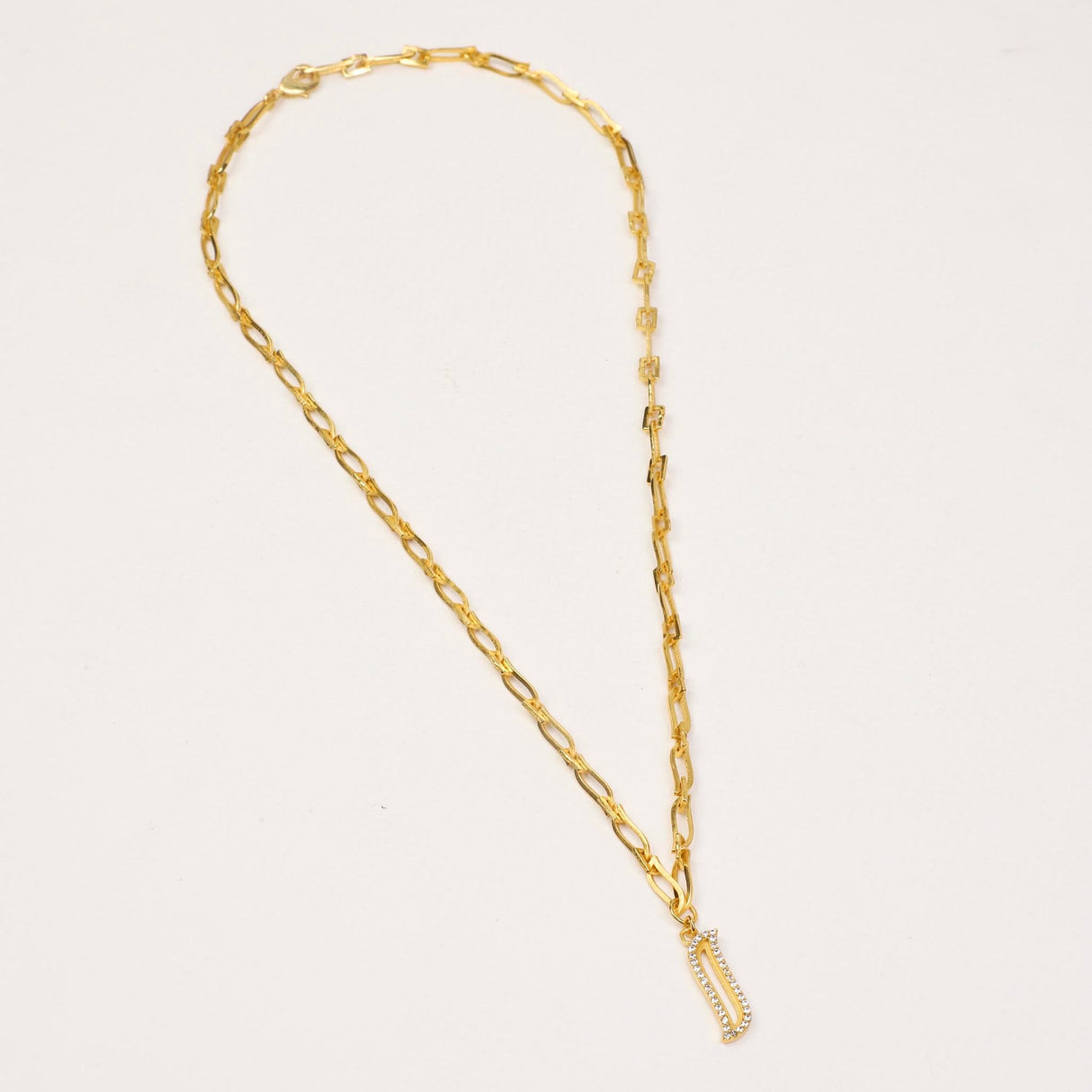 Link Necklace - Cubic Zicronia "Wave Symphony"
