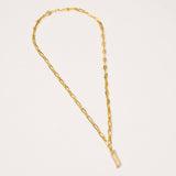 Link Necklace - Cubic Zicronia "Wave Symphony"