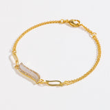 Double Chain Bracelet - Mother of Pearl "Wave Symphony"