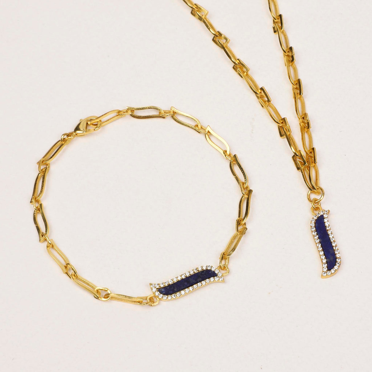Link Necklace - Lapis Lazuli "Wave Symphony"