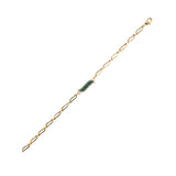 Link Bracelet - Malachite "Wave Symphony"
