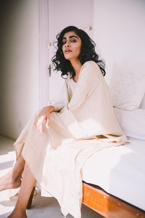 Ibiza Silk Kaftan - Black