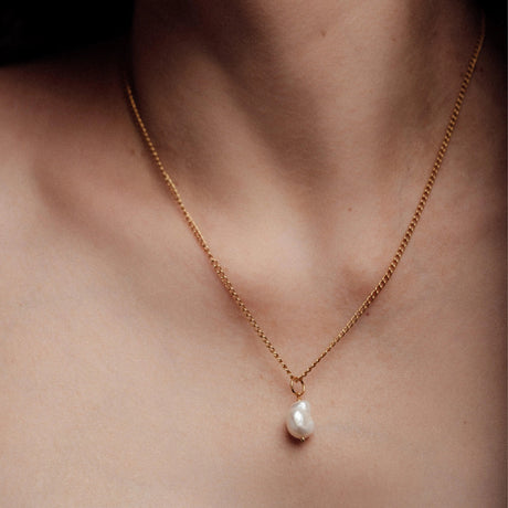 Baroque Pearl 18ct Gold Plated Necklace
