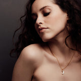 Mother of Pearl Moon Pendant on Gold Plated Necklace