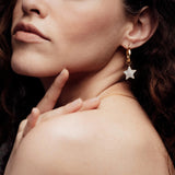 Gold Mini Hoops With Star and Moon