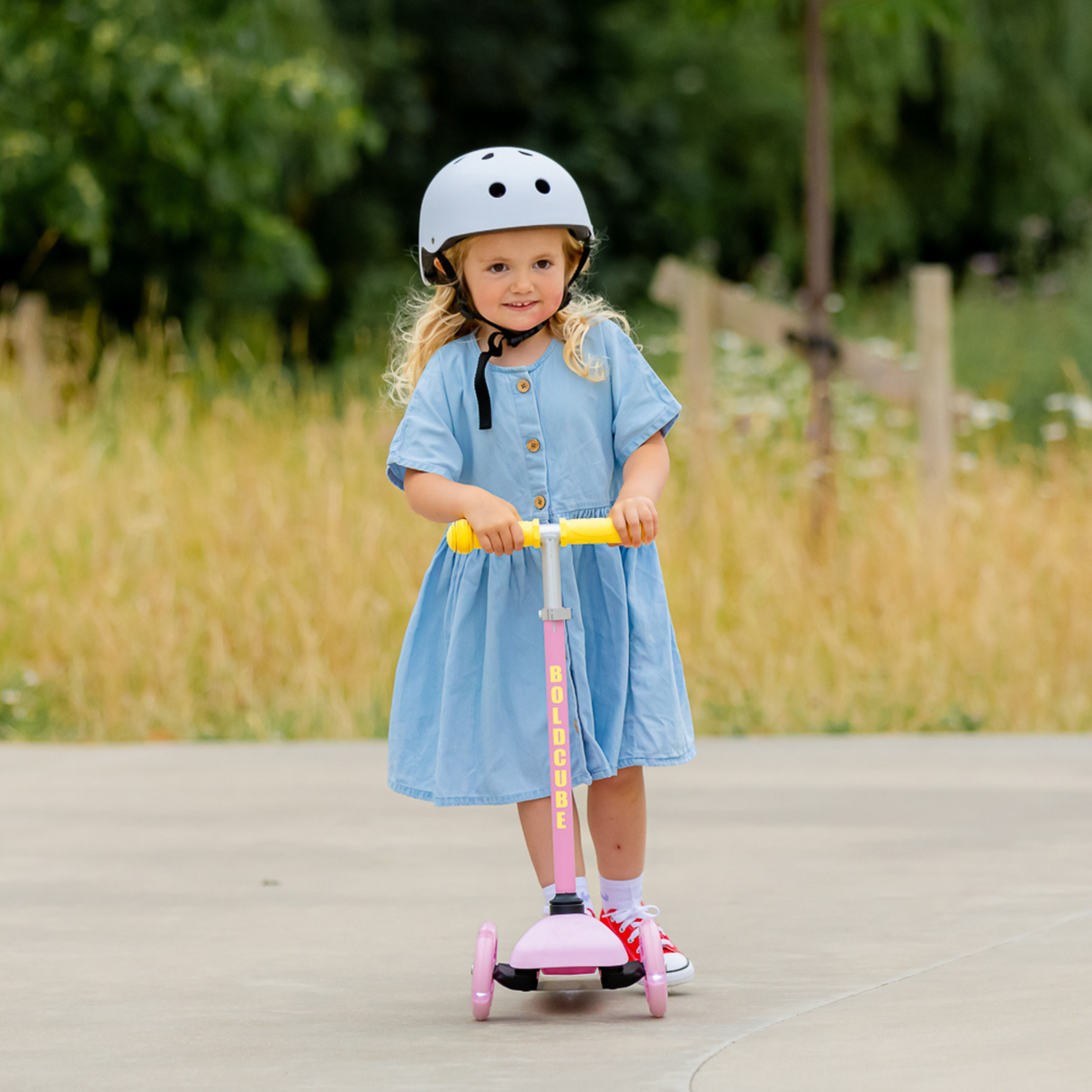 Pink & Yellow - Teeny 3 Wheel Scooter