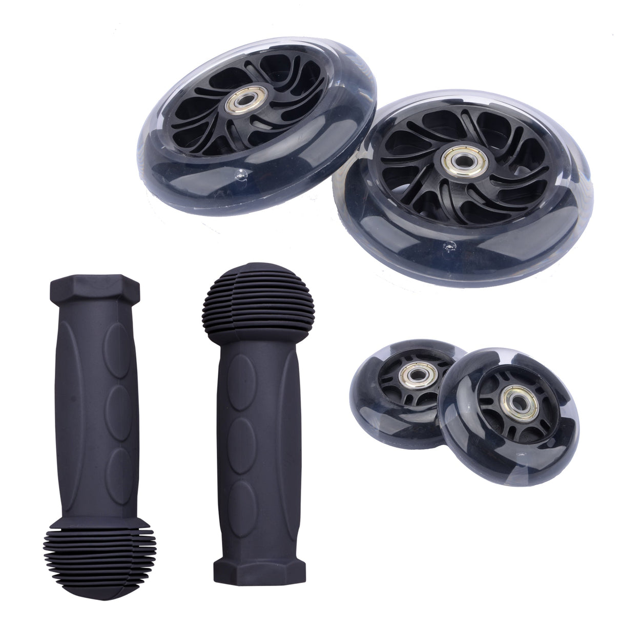 Flashing Front & Rear Wheels + Grips Set - 3 Wheel Scooter