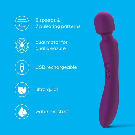 So Divine Wicked Game 2 in 1 Doubled Ended Massaging Wand