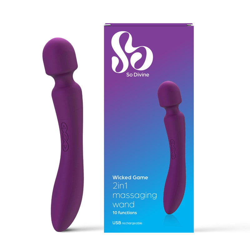 So Divine Wicked Game 2 in 1 Doubled Ended Massaging Wand