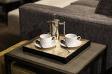 The Windsor Tray Square in Silver Leaf