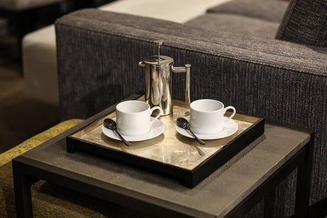 The Windsor Tray Square in Silver Leaf