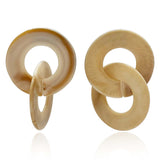 Double Ivory Interlocking Hoops