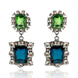 Grand Peridot & Sapphire Drop Earrings