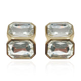 Crystal Double Stone Clip Earrings