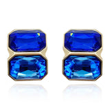 Sapphire and Light Sapphire Clip Earrings