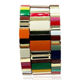 Enamel Elastic Three Piece Bracelet Set