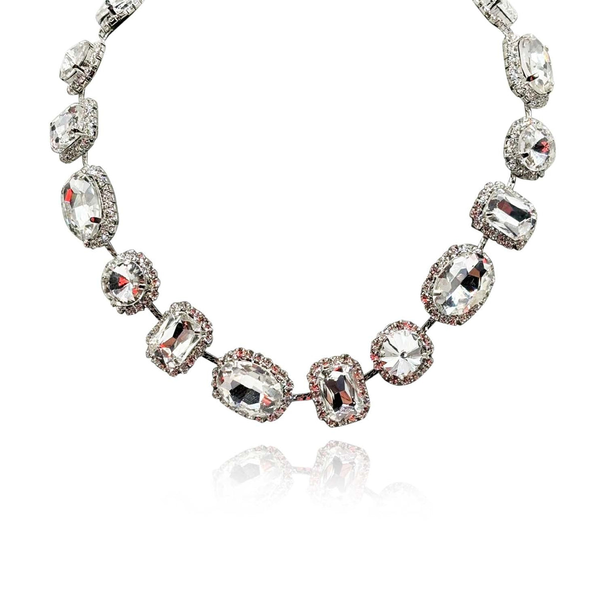 Crystal Stone and Pave Necklace