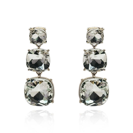 Triple Cushion Shape Crystal Drop