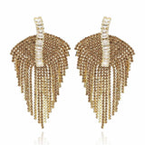 Deco Style Gold Clip-on Drop Earrings With Crystal and Crystal Baguette Accents