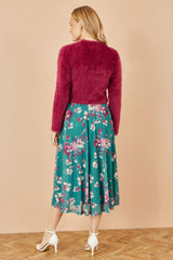 Yumi Burgundy Eyelash Knit Bolero